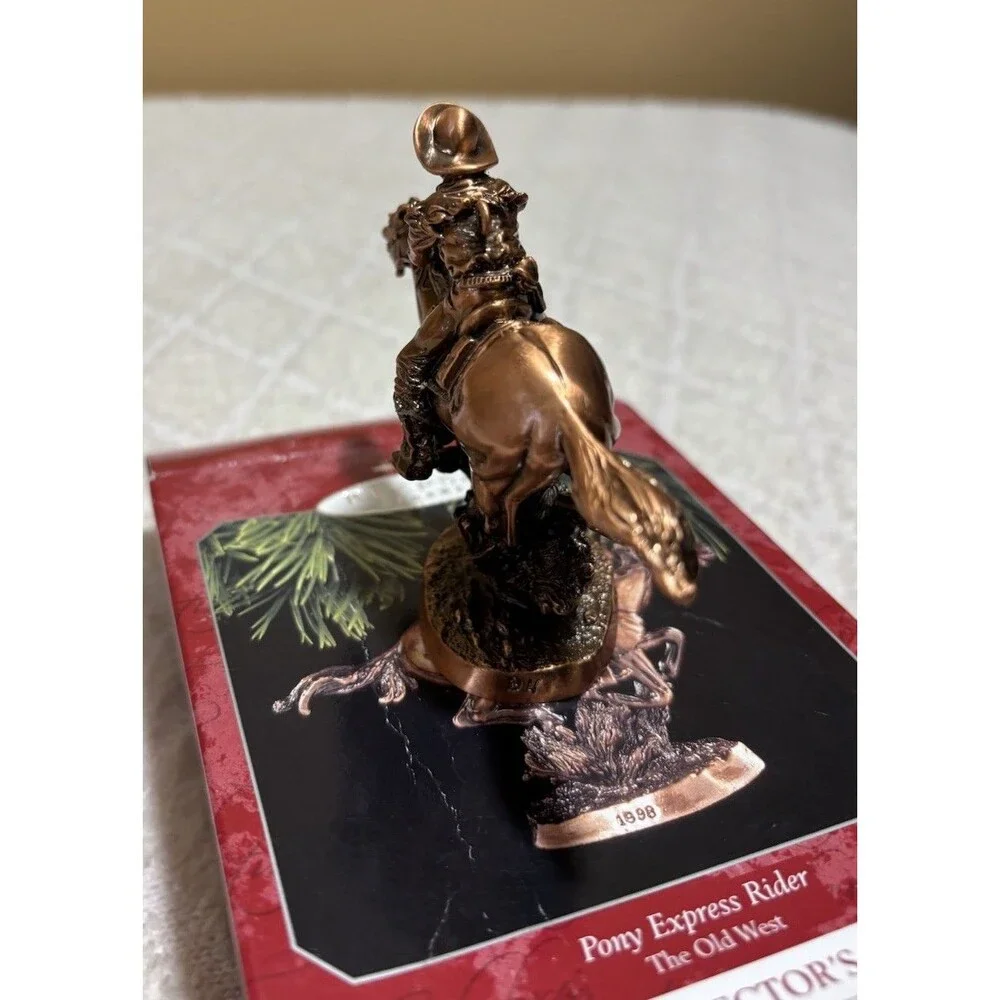 New Vintage 1998 Old West Pony Express Rider Hallmark Keep Sake Ornament